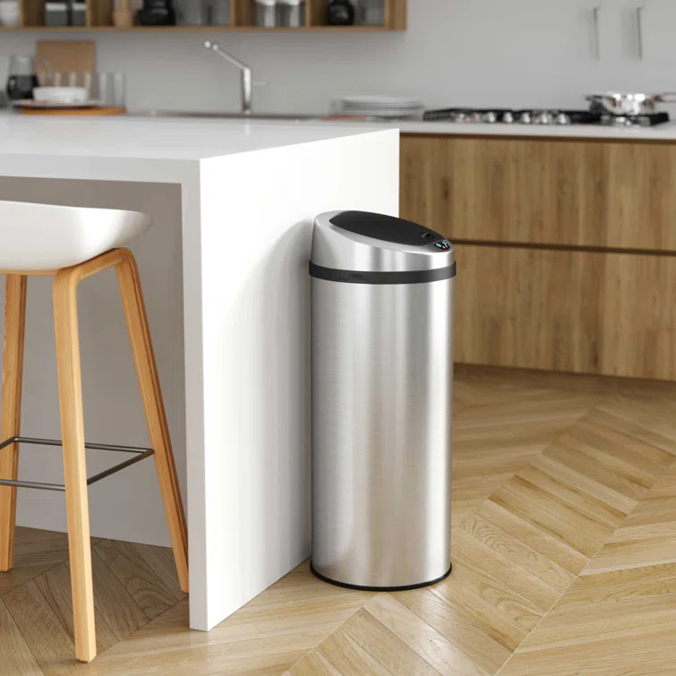 iTouchless Erlandson Stainless Steel 13 Gallon Motion Sensor Trash Can
