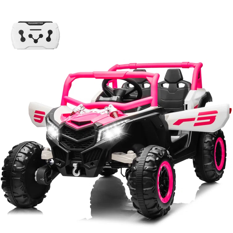 Anrli 24V 4WD Kids Electric UTV w/ Remote Control, Large Seat & 3 Speeds (Ages 3-8)