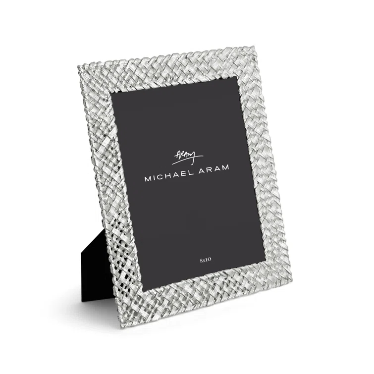 Classic Embossed 8x10 Gold and Nickel Metal Picture Frame