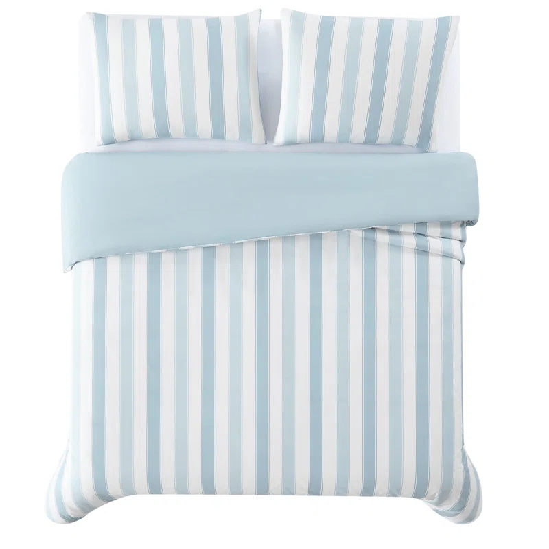 Truly Soft Aiden Polyester Standard Striped Duvet Cover Set