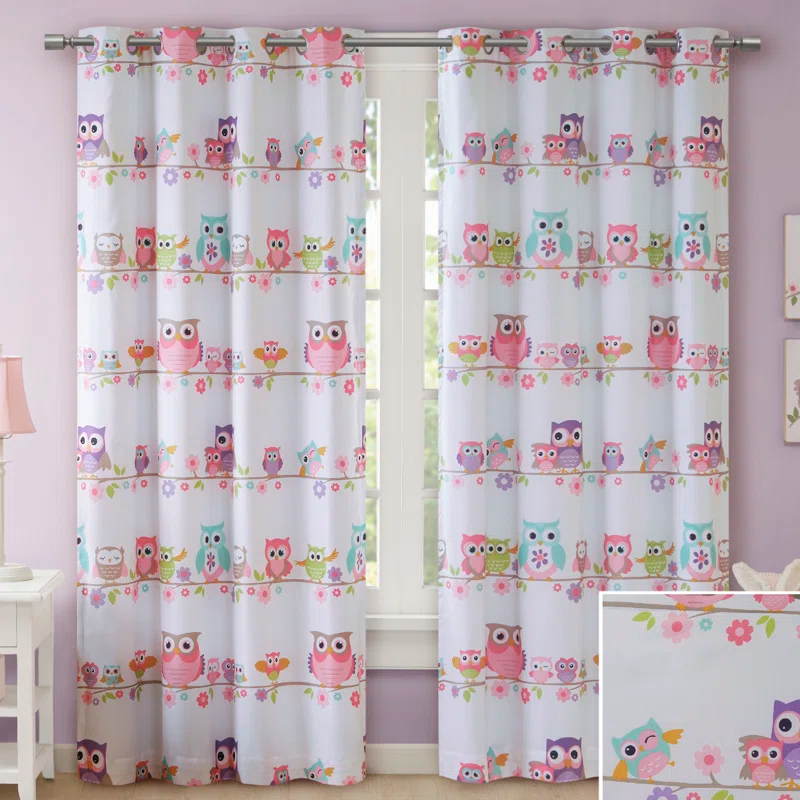 Intelligent Design Kids Wildlife Max Blackout Thermal Grommet Single Curtain Panel