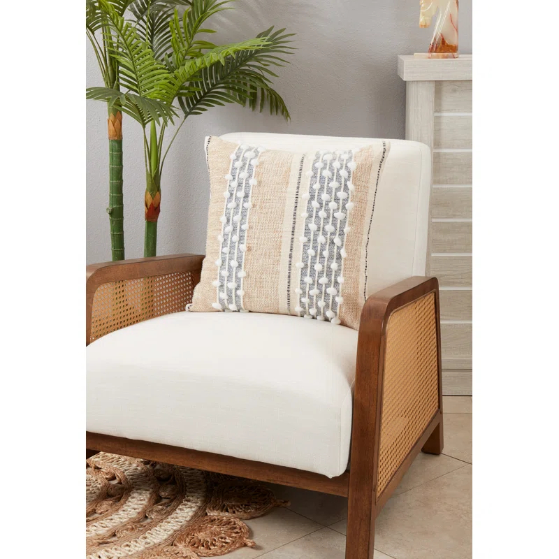 Yari Striped Cotton Pillow Cover