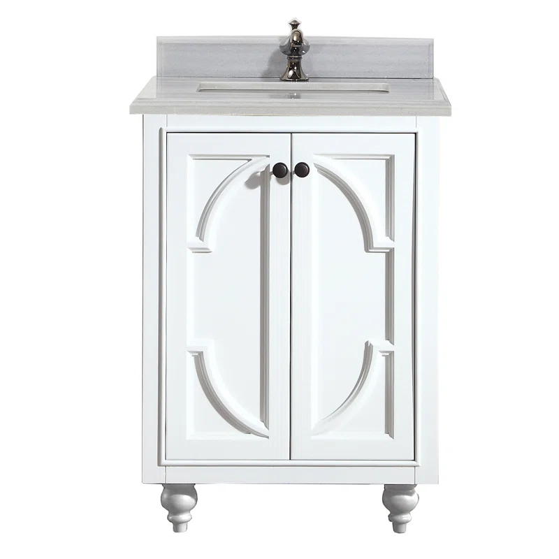 Mercer41 Mundy 24'' Single Bathroom Vanity with Stone Top