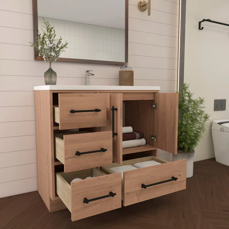 Victoria 35.4'' Single Bathroom Vanity with Acrylic Top