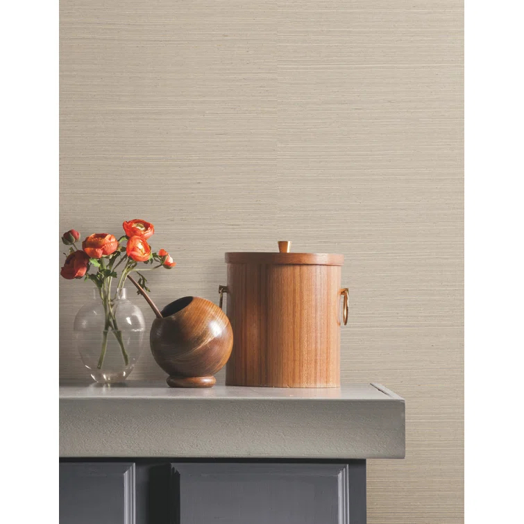 Birch Lane™ Weatherhill Natural Sisal Peel and Stick Grasscloth Wallpaper