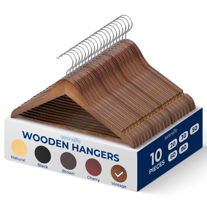 SereneLife Non-Slip Standard Hanger