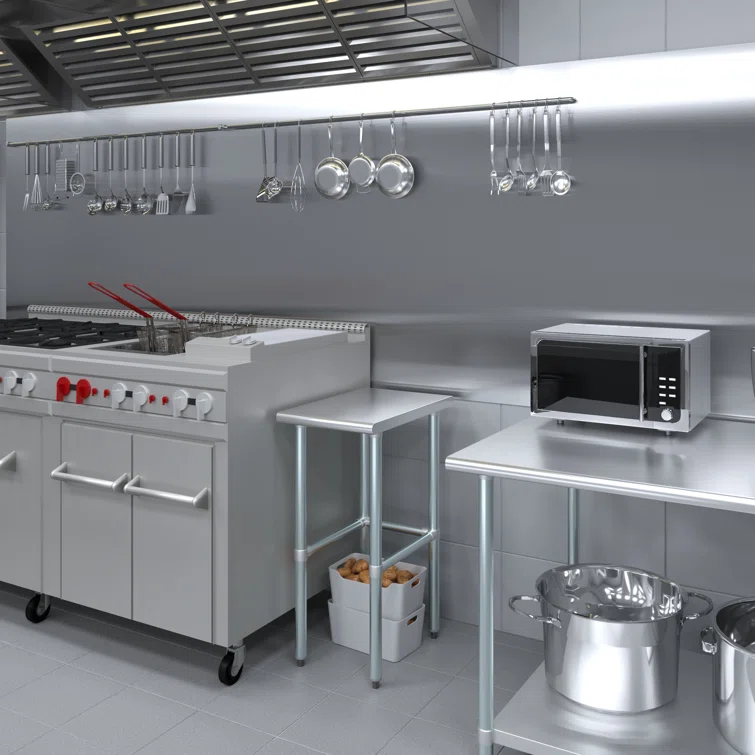 Amgood Stainless Steel Open Base Work Table