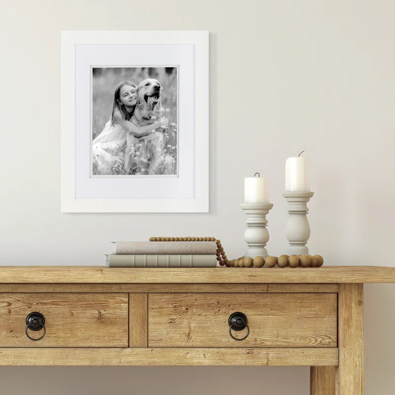 Gallery Solutions Gallery Solutions Wall Mount Double Airfloat Mat Picture Frame