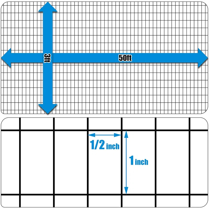 Fencer Wire Fencer Wire 16 Gauge Black Vinyl Coated Welded Wire w/ Mesh Size 0.5 inch X 1 inch, Multiple Sizes