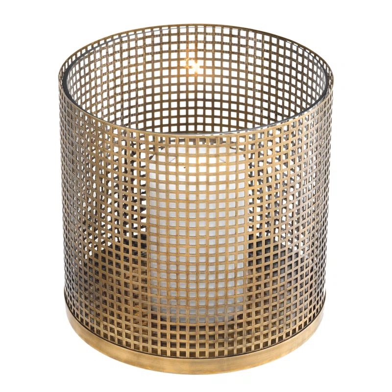 Eichholtz Sterling 10'' H Metal Tabletop Hurricane