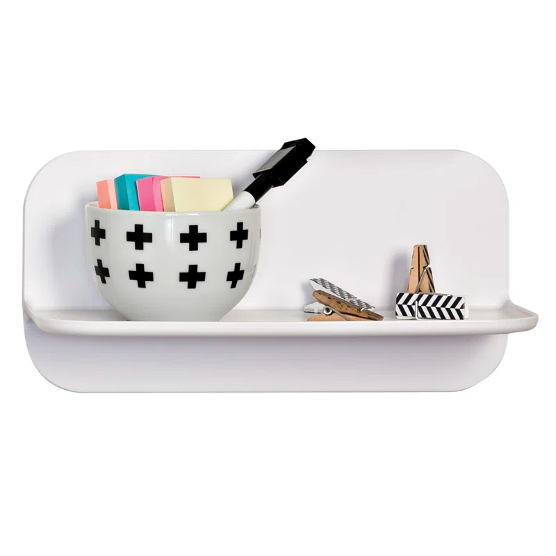 Inbox Zero Bowmansville Plastic / Acrylic Accent Shelf with Adjustable Shelves