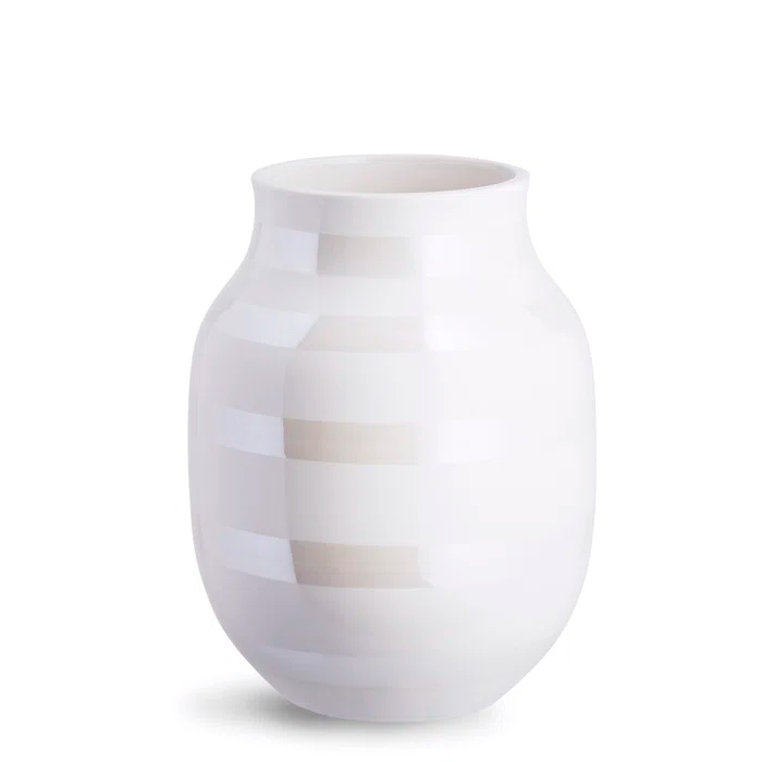 Mother of Pearl 7.9" Contemporary Ceramic Floor Vase