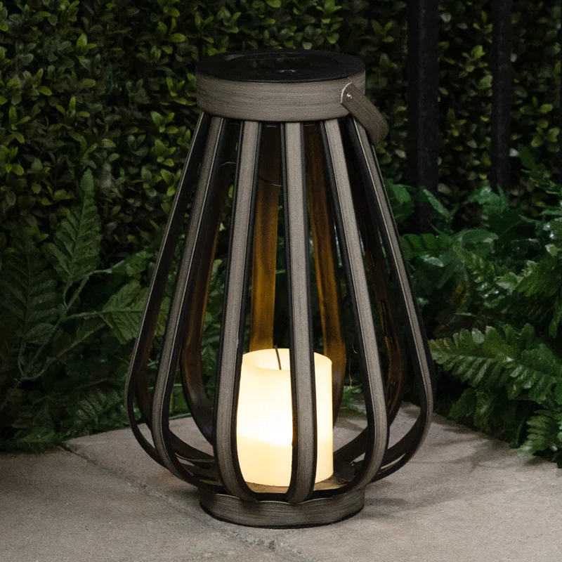 Alpine Solar Decorative Plastic Lantern w/ LED Light