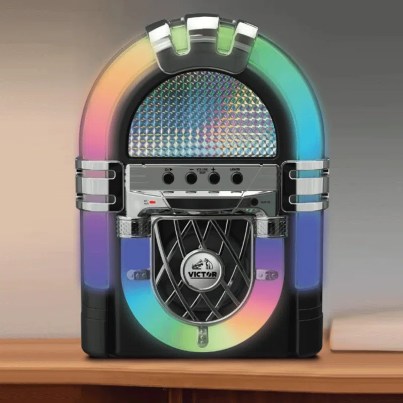Sakar Victor Mini Bluetooth Jukebox with Multicolor LED Lighting