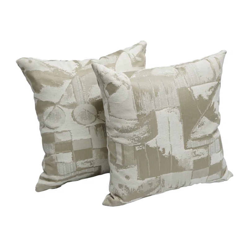 Blazing Needles Geometric Chenille Reversible Throw Pillow (Set of 2)