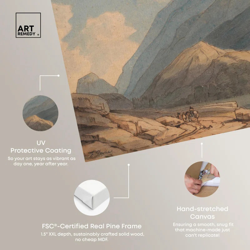 Art Remedy Entrance into Borrowdale Canvas Vintage Landscape Art by Art Remedy