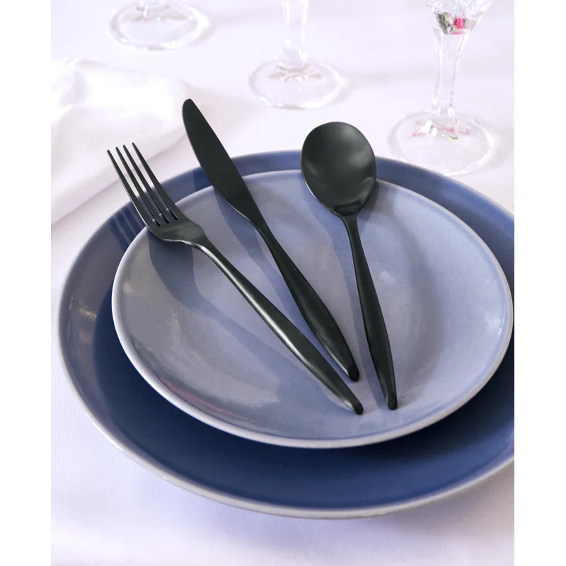 Godinger Silver Art Co Milano 20 Piece 18/10 Stainless Steel Flatware Set, Service for 4