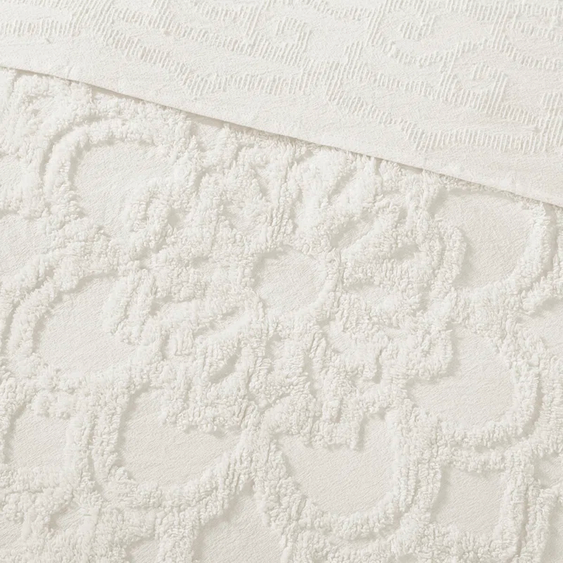 Madison Park Laetitia Tufted Cotton Chenille Medallion Comforter Set