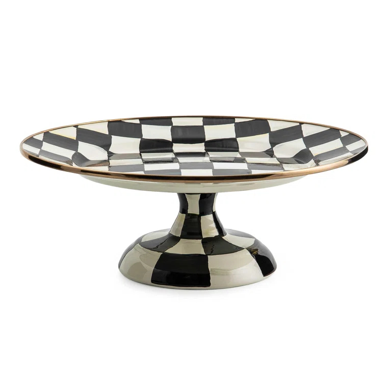 MacKenzie-Childs Courtly Check® Pedestal Platter