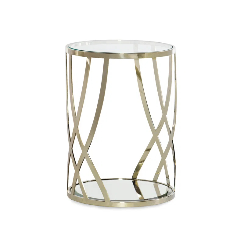 Caracole Compositions Adela Glass Top End Table
