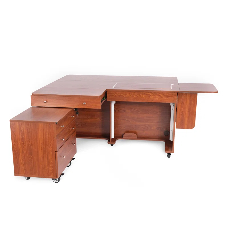 Kangaroo & Joey Hydraulic Lift Sewing Cabinet and Storage Caddy Combo by Kangaroo Sewing Furniture