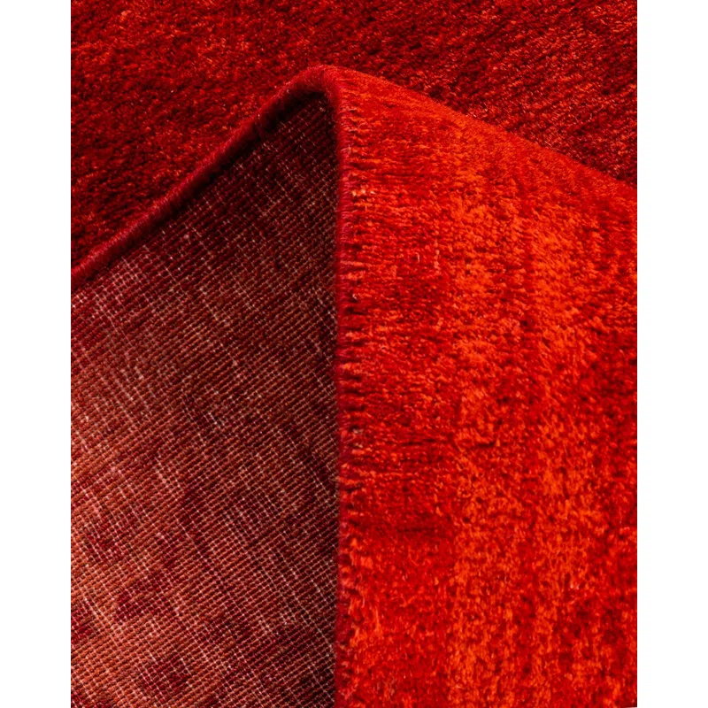 Solo Rugs Overyed One-of-a-Kind Runner 2'7" X 7'7" New Age Runner Wool Area Rug Orange/Red