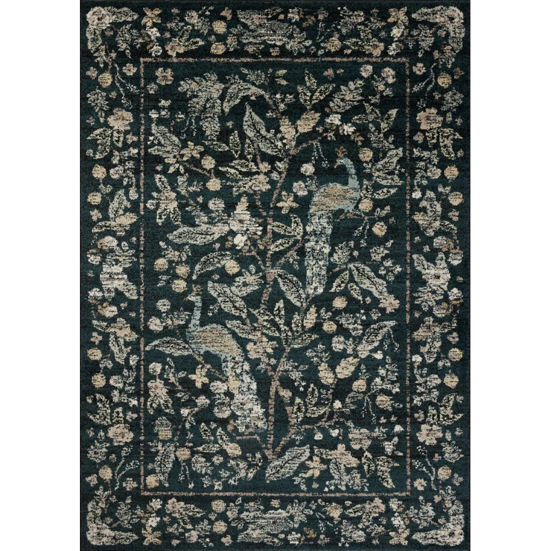 Rifle Paper Co. x Loloi Laurel Navy Area Rug