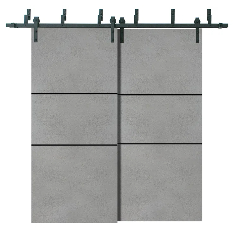 SARTODOORS Solid + Manufactured Wood Paneled Barn Door