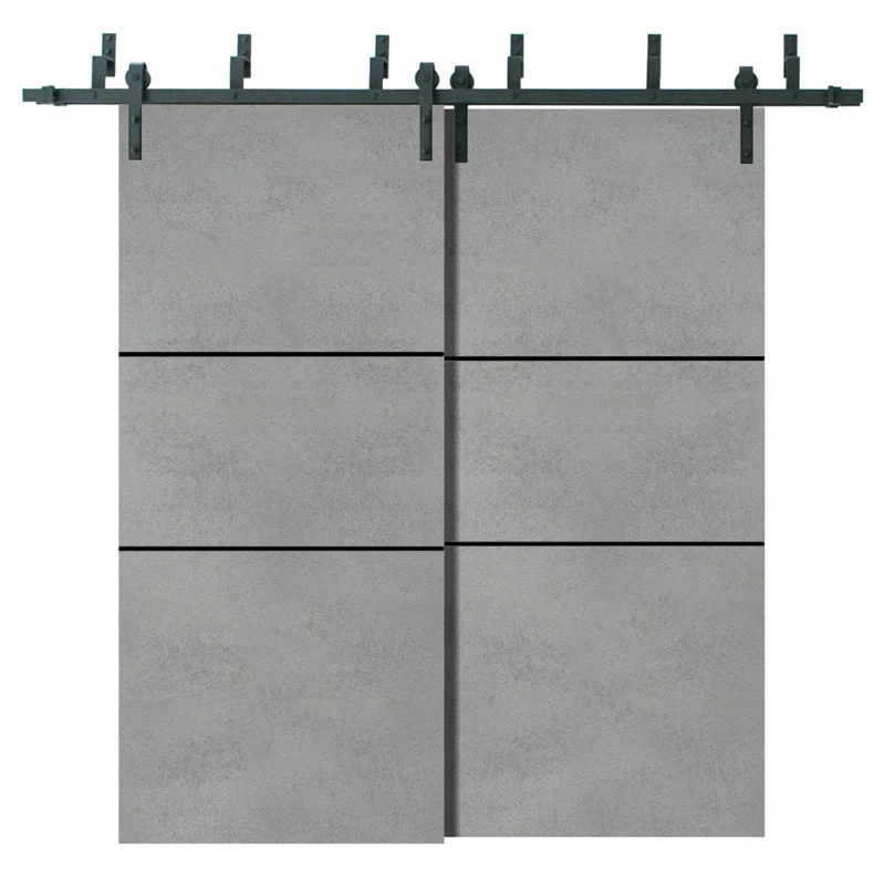 SARTODOORS Solid + Manufactured Wood Paneled Barn Door