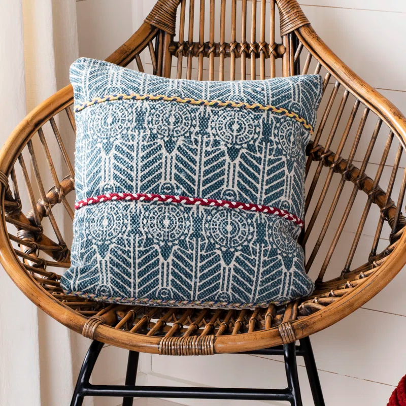 Safavieh Larren Embroidered Cotton Throw Pillow