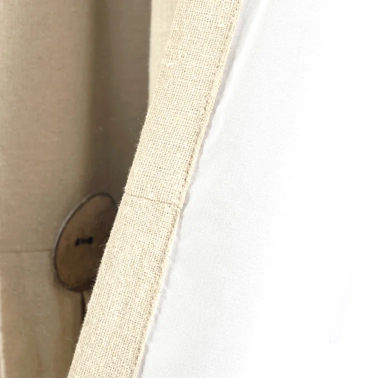 Lush Decor Linen Button Cotton Blend Blackout Thermal Rod Pocket Single Curtain Panel & Reviews | Wayfair