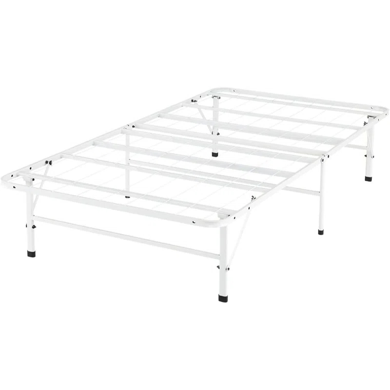 Muscoy 14" Foldable Steel Bed Frame, No Box Spring Needed, Underbed Storage , Easy Assembly