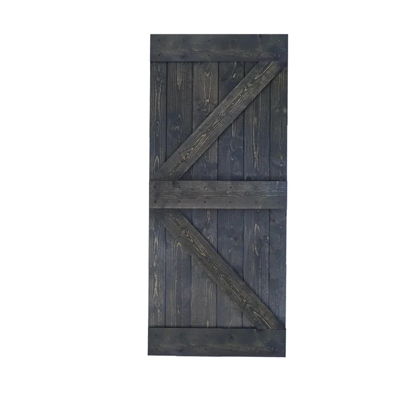 IsLife K Style Solid Wood Sliding Barn Door Without Hardware Kit (Door Slab Only) - Assembly Needed