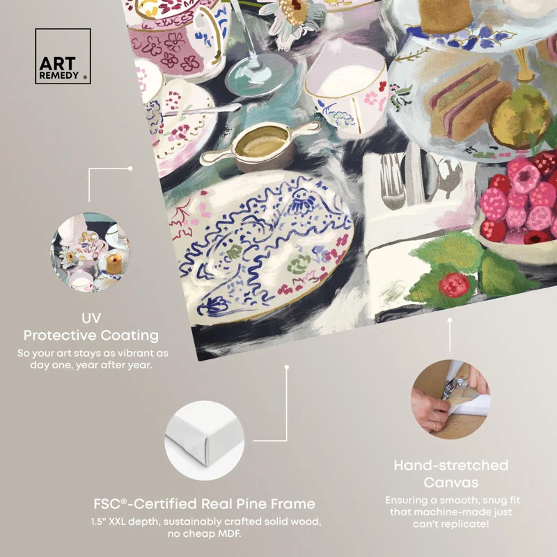 Art Remedy Help Yourself Dessert Canvas Modern Kitchen Print by Art Remedy