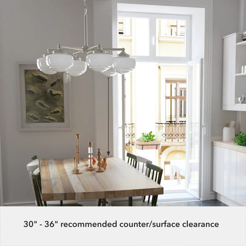 Hunter Fan Hunter Saddle Creek 6 Light Chandelier Ceiling Light Fixture