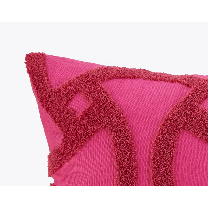 Santorini Embroidered Cotton Throw Pillow