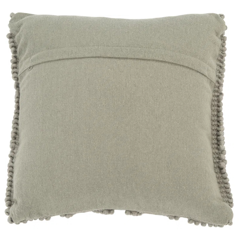Baird Embroidered Wool Blend Reversible Throw Pillow