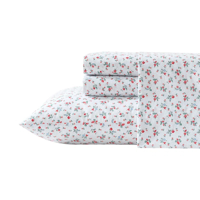 Laura Ashley Laura Ashley Printed Cotton Percale Sheet Set