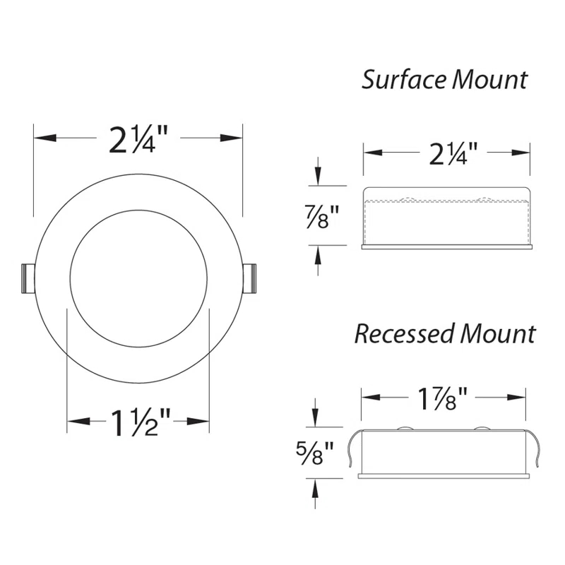 WAC Lighting HR-LED87-27-BK LEDme® LED Under Cabinet Recessed Light