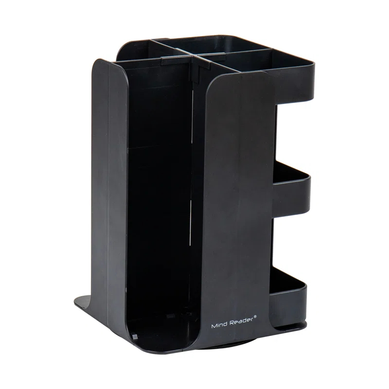 Mind Reader Mind Reader Cup Condiment Carousel, Countertop Organizer, Coffee Bar Accessories, Kitchen, Stirrers, 8"L x 8"W x 12"H