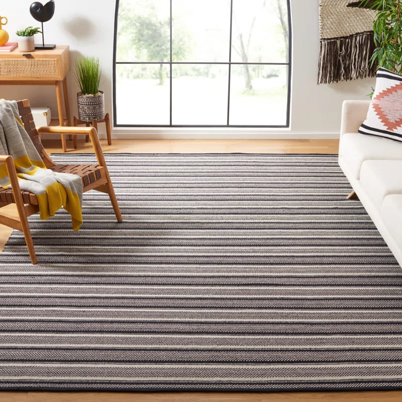 Annia Flat Weave Cotton Striped Rug