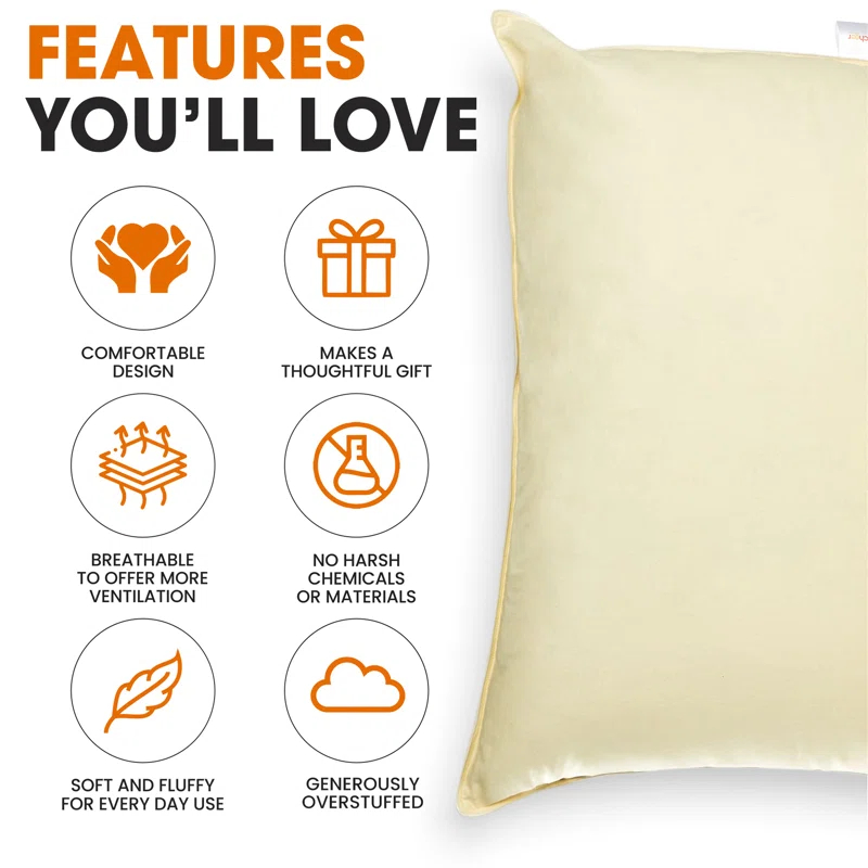 Alwyn Home Bryn Fiber Medium Pillow