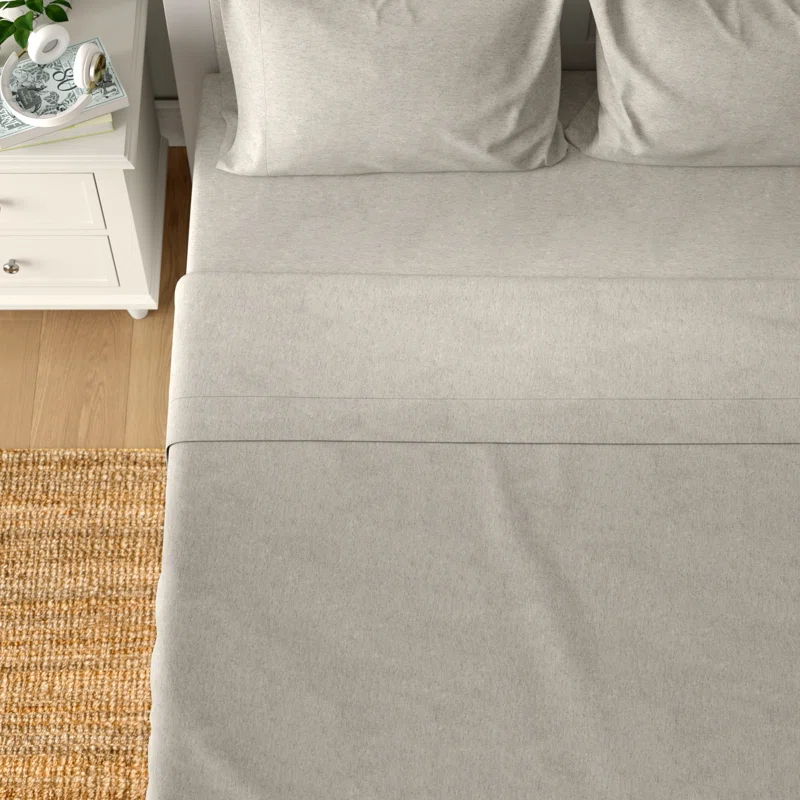Cotton Blend Jersey Knit Super Soft Sheet Set