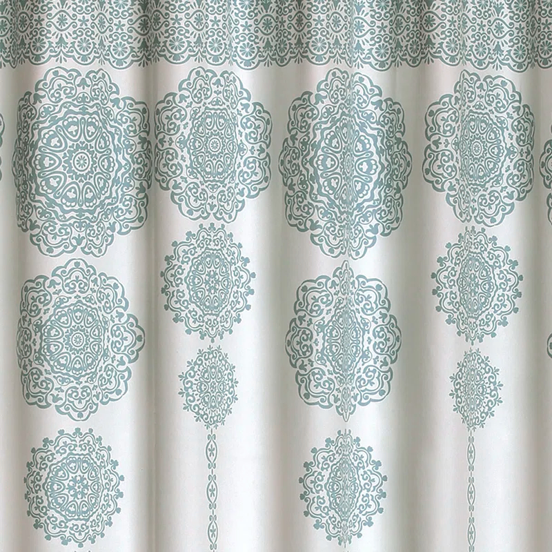 Lush Decor Stripe Medallion Shower Curtain