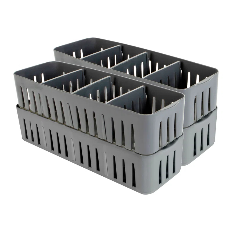 Simplify Adjustable Office Drawer Organizer (Set of 4)