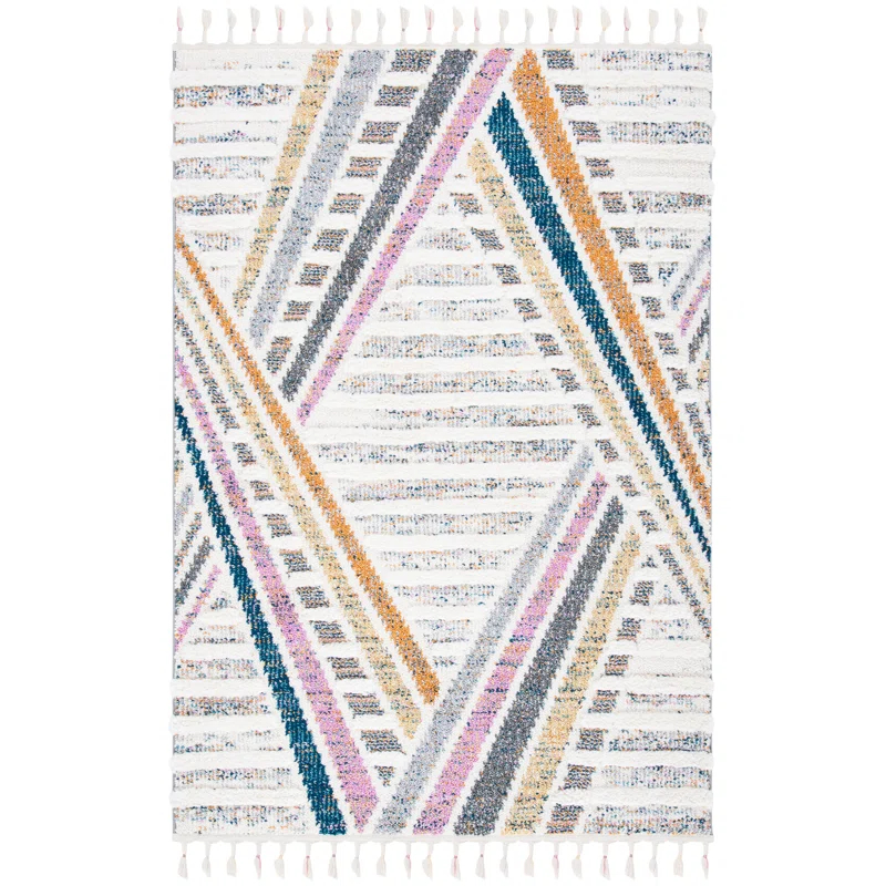 Dakota Fields Moroccan Fringe Shag Performance Moroccan Rug