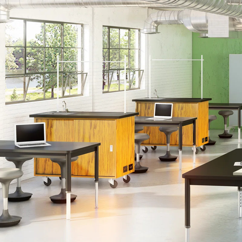 Learniture Adjustable Height Backless Foam-Padded Active Learning Stool
