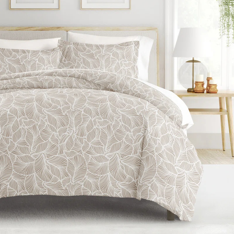 Becky Cameron Patterned Ultra Soft 3 Piece Duvet Cover Set - Serenity