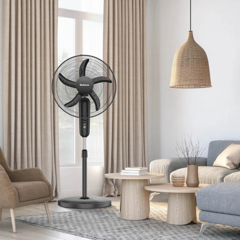 Holmes 18" Oscillating Manual Stand Fan, 3 Speeds
