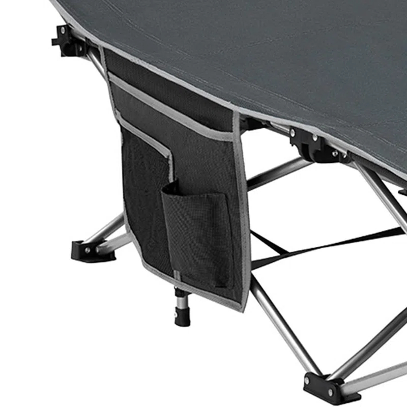 KingCamp Folding Portable Outdoor Camping Cot w/ Multi Layer Side Pocket | Wayfair